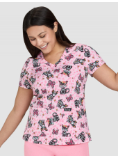 Bata médica original para mujer "Gato en el agua", 2 bolsillos (384PR-CUS)