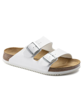 Sandales médicales Blanches, Birkenstock (Arizona) vue face