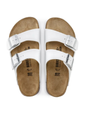 Sandales médicales Blanches, Birkenstock (Arizona) vue dessus