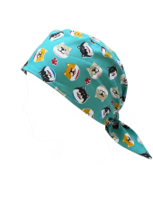 Gorra médica "Perros sobre fondo verde" (209-12049)