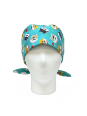 Medical cap "Dogs on a green background" (209-12049)