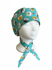 Calot médical "Chiens sur fond vert" (209-12049)