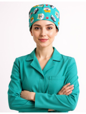 Gorra médica "Perros sobre fondo verde" (209-12049)