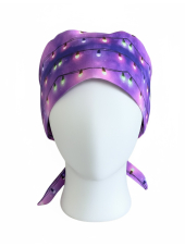 Medical cap "Small Flowers on a pink background" (209-12375)