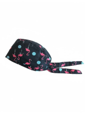 Medical cap "flamingos on black background" (209-22139)