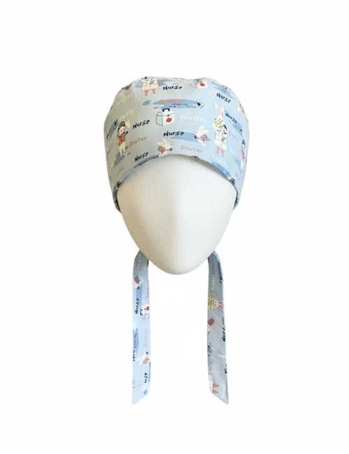 Gorro médico "Flamencos sobre fondo negro" (209-22139)