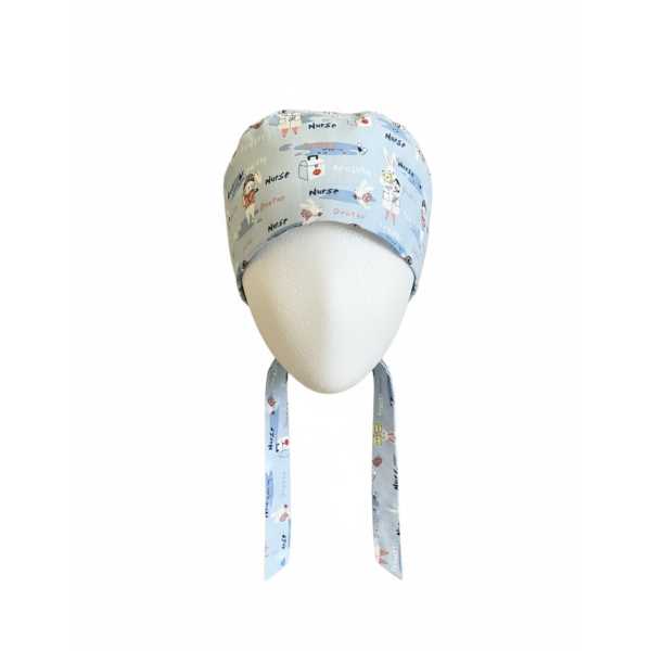 Gorro médico "Flamencos sobre fondo negro" (209-22139)