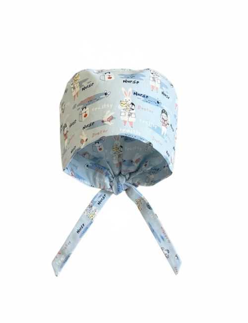 Gorro médico "Flamencos sobre fondo negro" (209-22139)