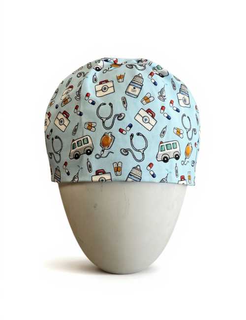 Medical cap "medical on sky blue background" (209-22195)