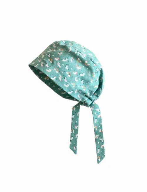 Calot médical "Licorne sur fond vert" (209-22253) 