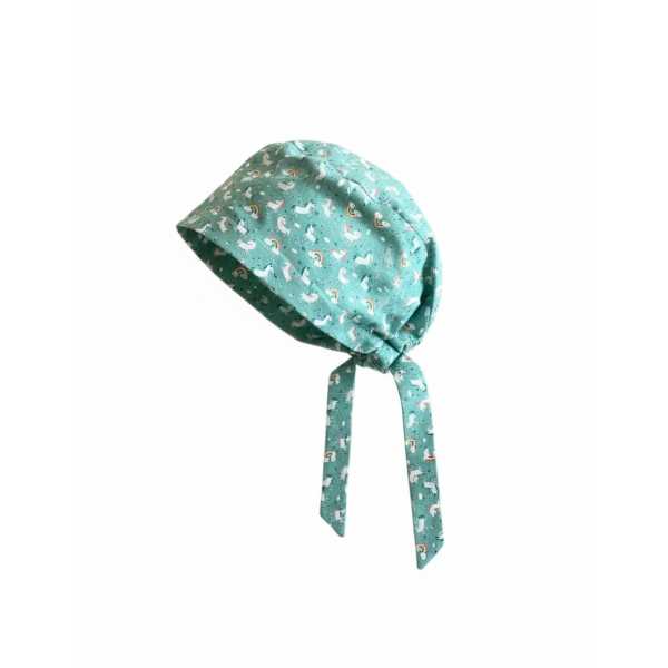 Medical cap "unicorn on green background" (209-22253)