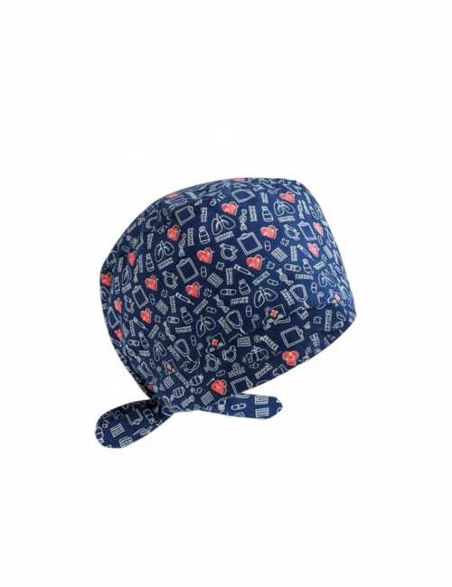 Medical cap "christmas skull" (209-22299)