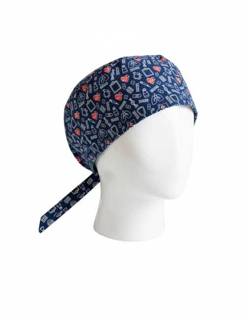 Medical cap "christmas skull" (209-22299)