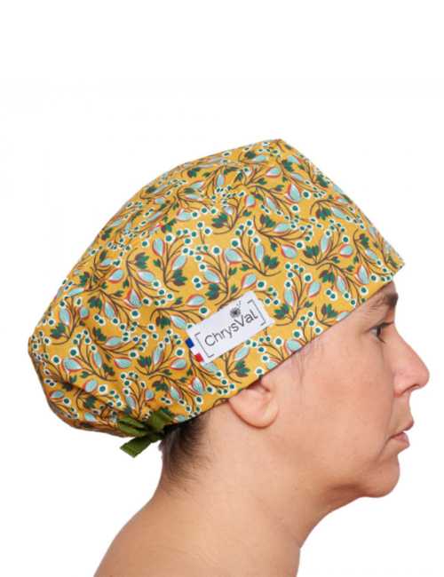 Calot médical couvrant "Safran" 100% coton CHRYSVAL (211-1112)