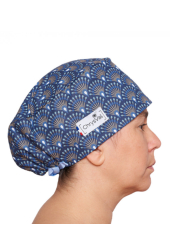 Calot médical couvrant "Paon" 100% coton CHRYSVAL (211-1128)