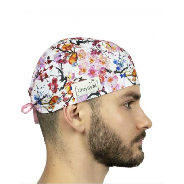 Gorro médico corto "Barcos" 100% algodón CHRYSVAL (211-1133)