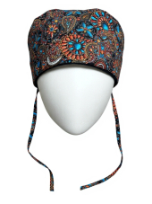 Calot médica Cheveux Longs "Indian jewelry corail" (815-2225)