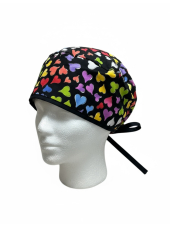 Cheveux Longs medical calot "Indian jewelry corail" (815-2225)