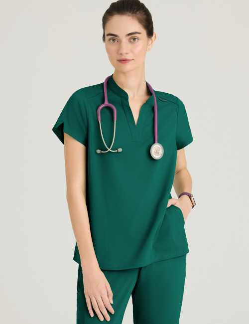 Women's "Avery" Medical Scrub Top - Grey's Anatomy Stretch (GRST230)