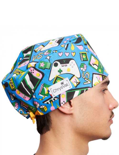 Calot médical couvrant "GAMING" 100% coton CHRYSVAL (211-1168)