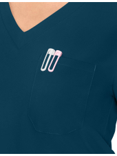 Blusa médica de un bolsillo Medcouture Insight para mujer (MC2432)