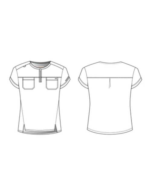 Blouse médicale femme col rond - Skechers "RIP STOP" - TUCK-IN TOP (SKT284)