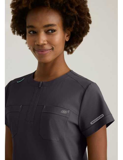 Blouse médicale femme col rond - Skechers "RIP STOP" - TUCK-IN TOP (SKT284)