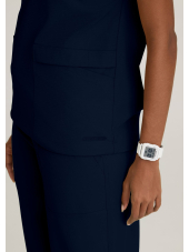 Blusa médica para mujer con cuello redondo - Skechers "RIP STOP" (SKT284)