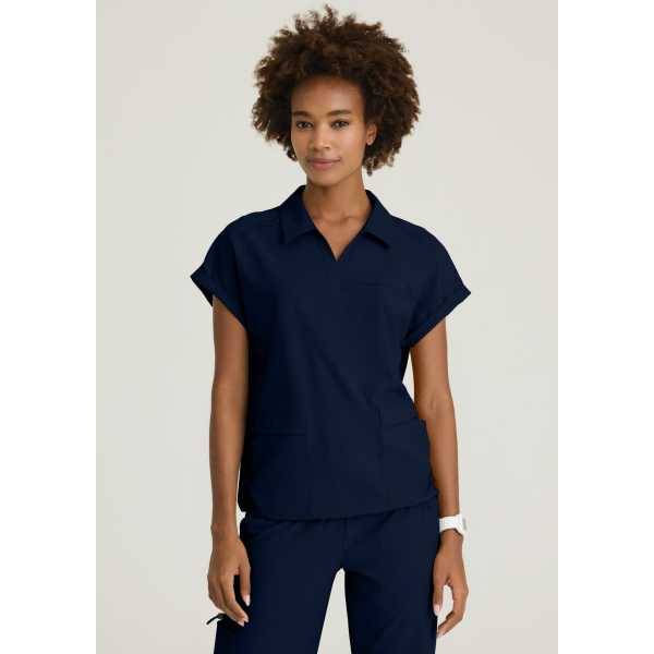 Blusa médica para mujer con cuello redondo - Skechers "RIP STOP" (SKT284)