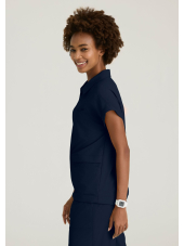 Blusa médica para mujer con cuello redondo - Skechers "RIP STOP" (SKT284)