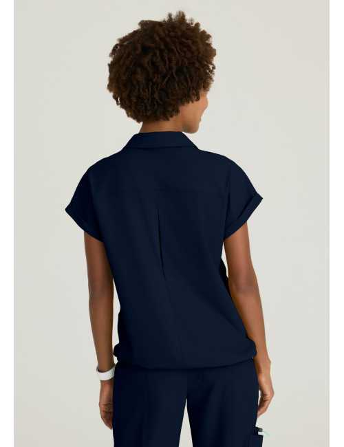 Women's medical blouse with round neck - Skechers "RIP STOP" (SKT284)