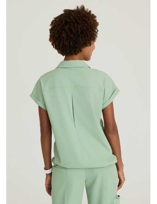 Blusa médica para mujer con cuello redondo - Skechers "RIP STOP" (SKT284)