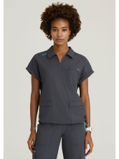 Women's medical blouse with round neck - Skechers "RIP STOP" (SKT284)