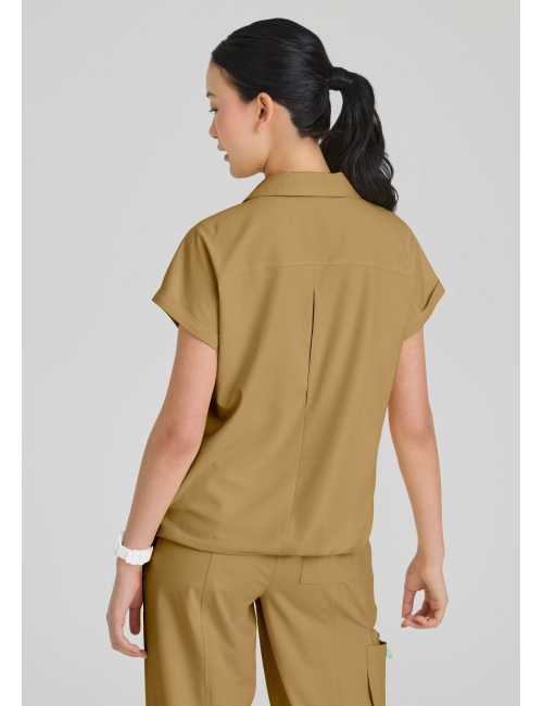 Blusa médica para mujer con cuello redondo - Skechers "RIP STOP" (SKT284)