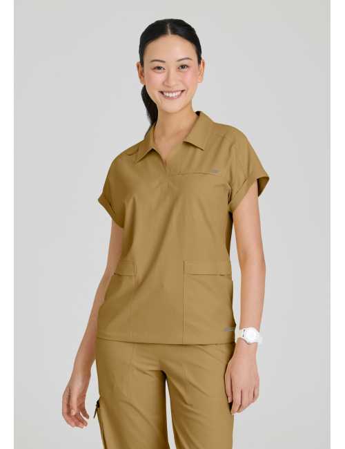 Women's medical blouse with round neck - Skechers "RIP STOP" (SKT284)
