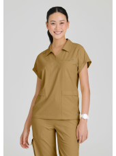 Blusa médica para mujer con cuello redondo - Skechers "RIP STOP" (SKT284)