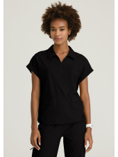 Blusa médica para mujer con cuello redondo - Skechers "RIP STOP" (SKT284)