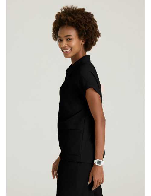 Blusa médica para mujer con cuello redondo - Skechers "RIP STOP" (SKT284)