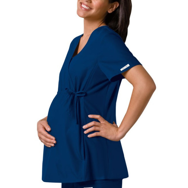 Blouse Médicale pour Femme Enceinte Cherokee (2892), couleur bleu marine vue modèle