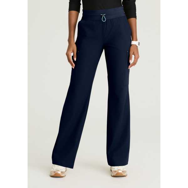 Pantalón médico de mujer con 5 bolsillos y cintura de malla - Skechers "RIP STOP" (SKP712)
