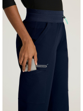Pantalón médico de mujer con 5 bolsillos y cintura de malla - Skechers "RIP STOP" (SKP712)