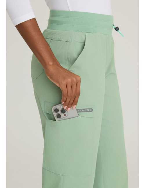 Pantalón médico de mujer con 5 bolsillos y cintura de malla - Skechers "RIP STOP" (SKP712)