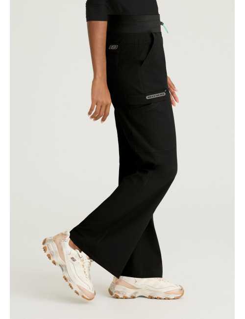 Pantalón médico de mujer con 5 bolsillos y cintura de malla - Skechers "RIP STOP" (SKP712)