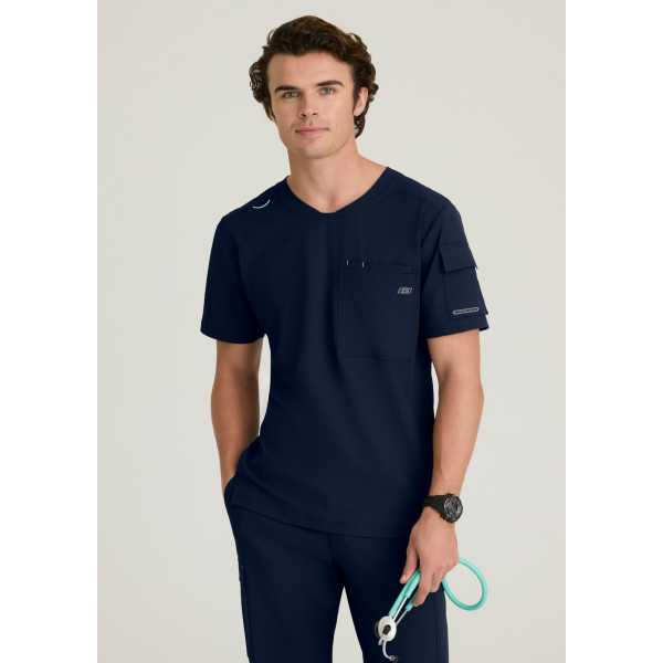 Men's medical scrub top, 3 pockets - Skechers "RIP STOP" (SKT277)