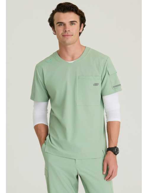 Men's medical scrub top, 3 pockets - Skechers "RIP STOP" (SKT277)