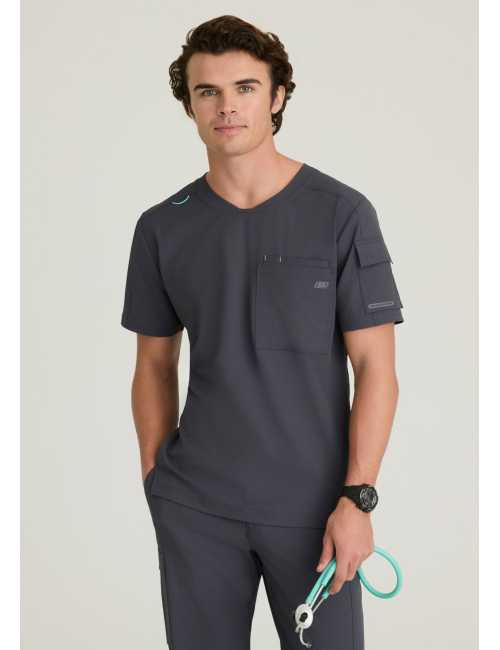 Men's medical scrub top, 3 pockets - Skechers "RIP STOP" (SKT277)