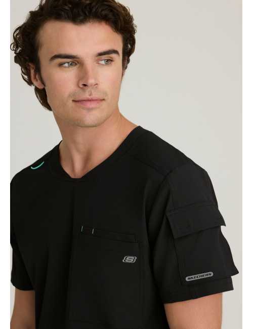 Men's medical scrub top, 3 pockets - Skechers "RIP STOP" (SKT277)