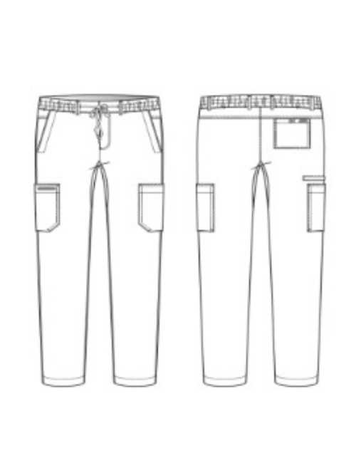 Women's 5-pocket medical trousers with mesh waistband - Skechers "RIP STOP" (SKP712)