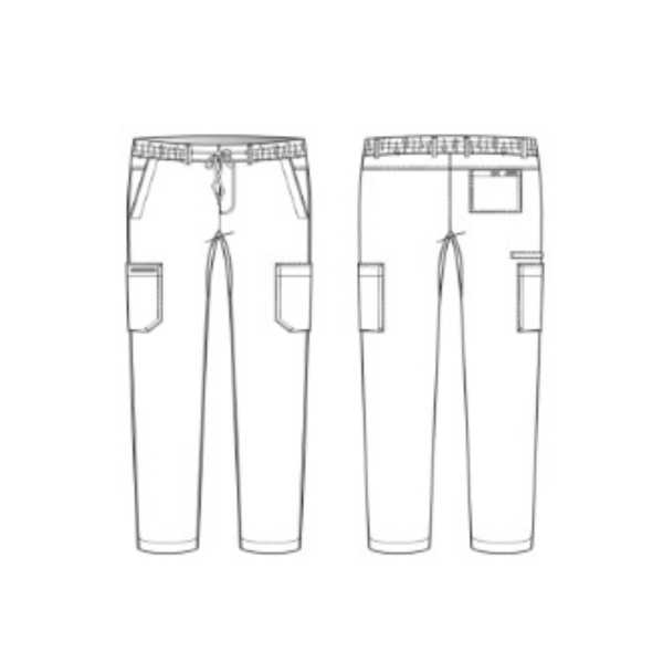 Pantalón médico de mujer con 5 bolsillos y cintura de malla - Skechers "RIP STOP" (SKP712)