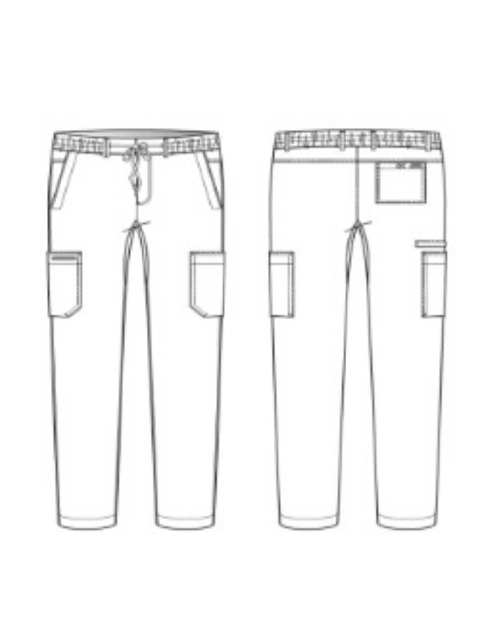 Pantalón médico de mujer con 5 bolsillos y cintura de malla - Skechers "RIP STOP" (SKP712)